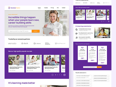 Career Building Website adobe xd app design figma layout online teaching product purple ui ui ux ux website