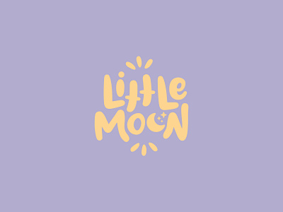 Little Moon - Baby and Kids Logo baby brand branding design graphic design identity kids logo pastel purple vector yellow