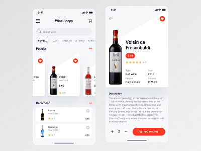 Concept app for wine shop
