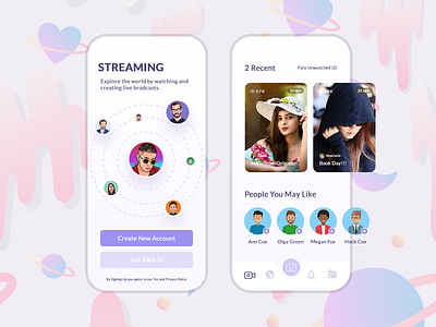 Streaming App album app design app ui design app ui ux application design illustration ui ui design