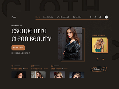 Fashion Website Layout - Dribble shot-2 branding design graphic design illustration landing page logo logodesign motion graphics photoshop ui ui design vector web ui website layout website ui