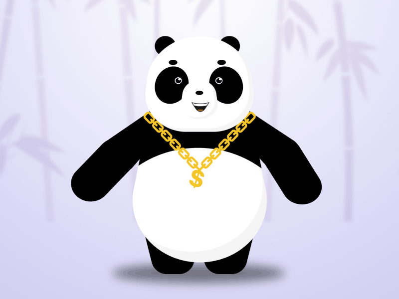 Dansing panda animation gif illustration panda