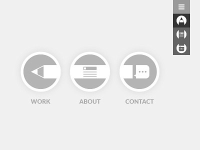 Icon Concept about concept contact design dropdown iconography icons pencil portfolio ui website work