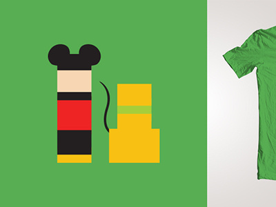 Threadless Challenge blocks design disney mickey mouse minimal minimalism pluto shapes submission threadless tshirt