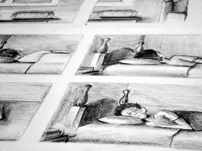 Midnight Snack asleep bed drawing midnight pencil shading sketch sleeping story storyboard