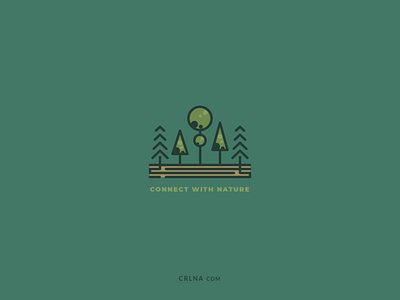 Connect with nature 02 design green illustration minimal nature trees