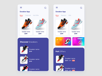 Sneakers Online Shopping App Design