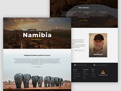 Namibia Tourism Information Site africa minimal namibia nature tourism travel ui ux