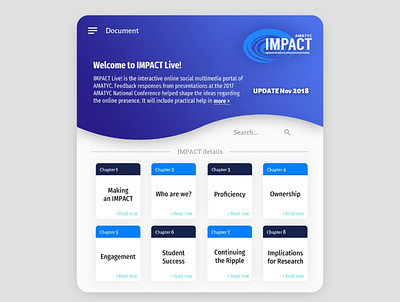 IMPACT website UI/UX design design flat joomla material design minimal ui ux web design website