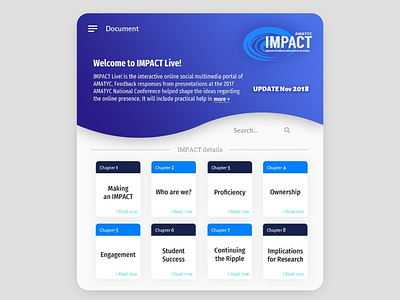 IMPACT website UI/UX design