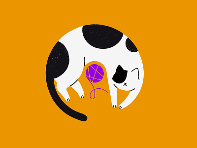 Katt! abstract ball cat cat illustration cat playing cats illustrator kitten kitty kitty illustration minimalist