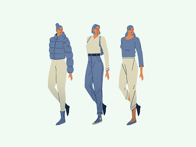 Outfit! 👖👟👚 2d character adobe branding casual character character design characterdesign characters fashion fashion illustration female character hairstyle illustrator minimal outfit outfitters shoes women young adult
