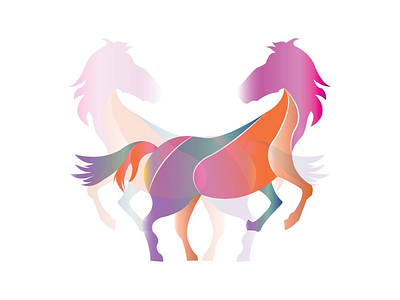 Horse design horse illustratour logo paint