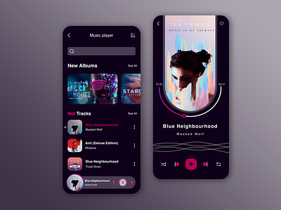 Music Player App app design music musicplayer player ui