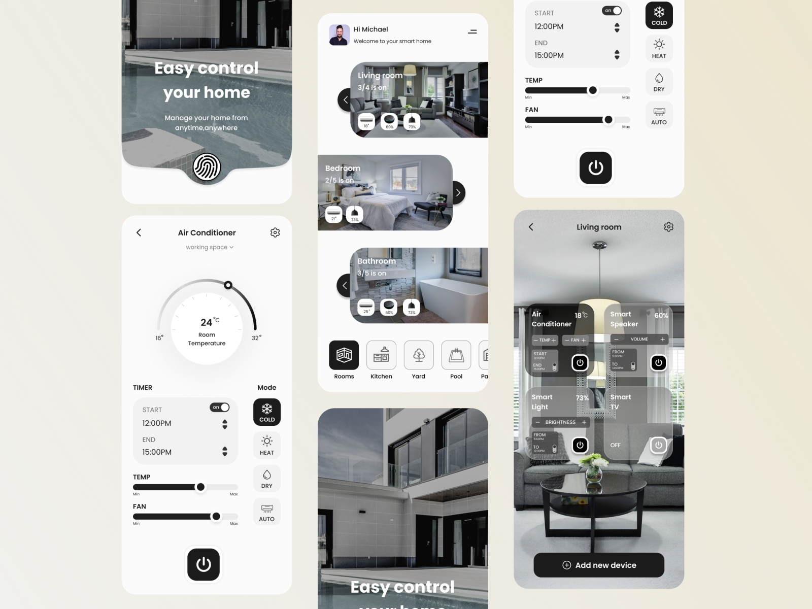 Smart Home Mobile App by Faezeh Amjadi on Dribbble