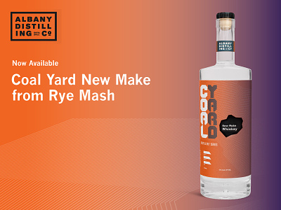 Coal Yard New Make Whiskey albany awesomesauce bottle coal packaging typography whiskey