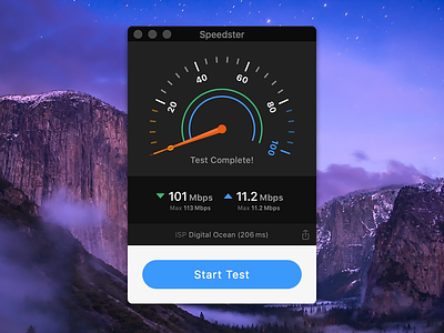 Speed Test Interface bandwidth gauge mac native needle osx speed speedometer speedtest utility