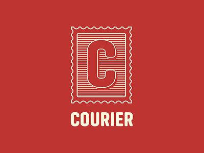 Courier logo retro type