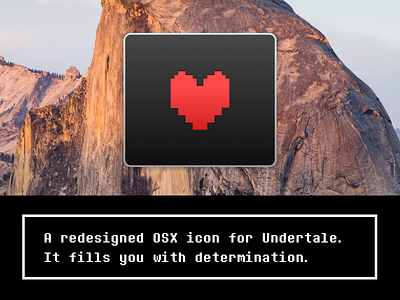 Undertale Replacement Icon capitan dock heart icon mac osx pixel undertale yosemite