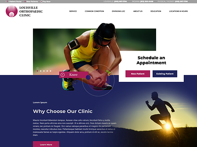 Louisville Orthopaedic Clinic webdesign