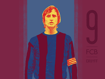 Cruyff - 11 Series 9 barça cruyff football illustration soccer