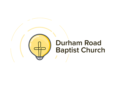 Church Logo Concept baptist church cross light bulb logo