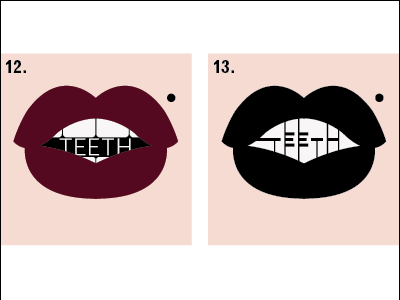teeth bmedd lips teeth
