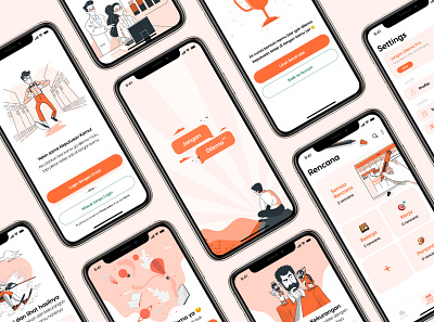 Jangan Dilema - Decision Making App activity app daily planner decision design figma graphic design indonesia onboarding planner productivity todo app todolist ui ux ui design ux