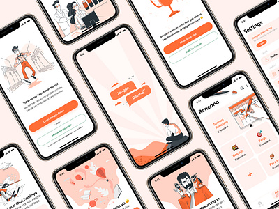 Jangan Dilema - Decision Making App activity app daily planner decision design figma graphic design indonesia onboarding planner productivity todo app todolist ui ux ui design ux