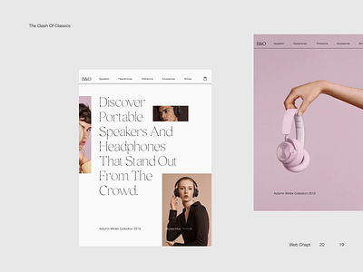 Bang&Olufcen clean ui concept design interactive minimal modern sound typography ui web