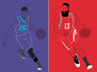 NBA Illustrations basketball deisgn illustration james harden kemba walker nba vector