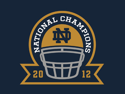 Notre Dame Football National Champions Logo Concept
