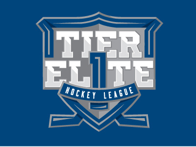 Tier 1 Elite Hockey League Logo Concept branding branding concept branding design crest hockey identity design illustrator logo logo concept logos tier one elite