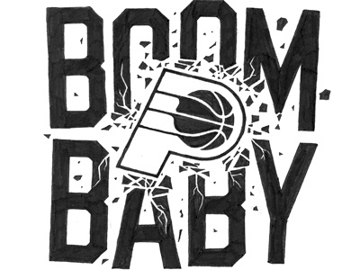 Boom Baby - adidas NBA Apparel Graphic Illustration adidas apparel graphics brand design concept font hand made illustration marker nba process sketch typography