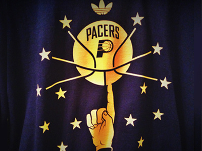 adidas Indiana Pacers Apparel Graphic adidas adidas originals apparel graphics basketball brand design illustration illustrator nba state flag traditional illustration vector