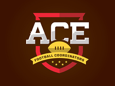 Ace Football Coordinators badge brand brand construction brand identity branding branding and identity crest football icon logo logo creation logo design logos shield sports vector