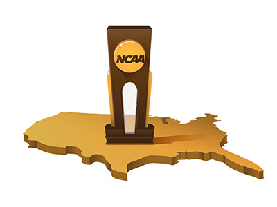 NCAA Trophy Editorial Illustration