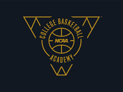 NCAA College Basketball Academy Logo academy basketball basketball logo brand design branding college basketball design identity branding identity design illustrator illustrator art logo logo design ncaa sports branding sports design sports logo