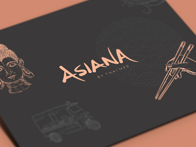 Asiana - Oriental Restaurant Logo branding food graphic graphicdesign japan japanese food logo logo design logotype oriental restaurant restaurant branding restaurant logo sushi thai food thailand typography