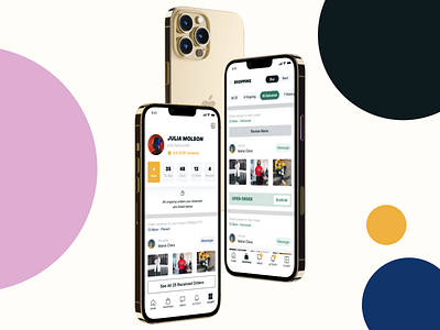 No Closet app clothes colors mobile design renting shopping startup ui ux