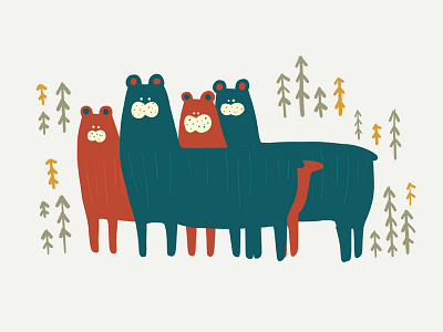 Bear Llama character doodle drawing illust illustration ipadpro