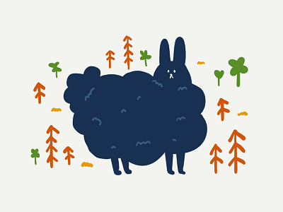 Bunny Sheep bunny character design doodle drawing illustration ipadpro sheep