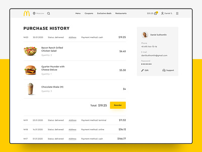 McDonald's Redesign (User Profile)