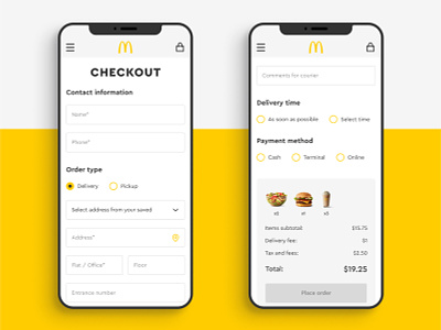 McDonald's Redesign (Checkout Page) adaptive checkout checkout page clean concept design ecommerce food mcdonalds minimal mobile modern redesign responsive shop store ui ux web design website