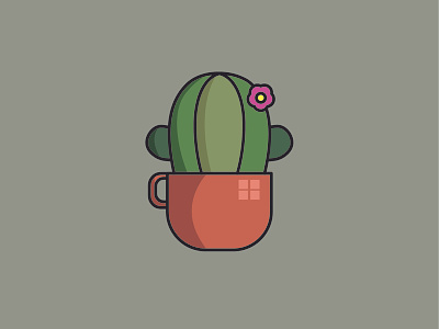 Cactus art deco cactus decor decorating decoration drawing flowers green highlights home home app house icon illustration instagram instagram post instagram stories mug pink plant illustration