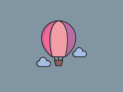 Hot-air balloon air air brush artworks baloon baloons cloud dayoff drawing feelings fly freedom highlights hot hot air balloon hot air balloons illustration instagram light blue pink sky