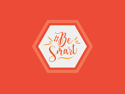 #BeSmart besmart concept concept art decor drawing elegant font hashtag illustration lettering orange smart sticker design stickers symbol