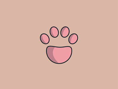 Paw animals art decor cat cat drawing cat illustration cat kitten cat love cat paw cats colours design drawing icon illustration logo paw paw print pink rose vector