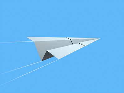 Paper Plane 3d animation design loop web