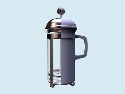 3D French Press 3d c4d coffee concept materials modeling octane wip